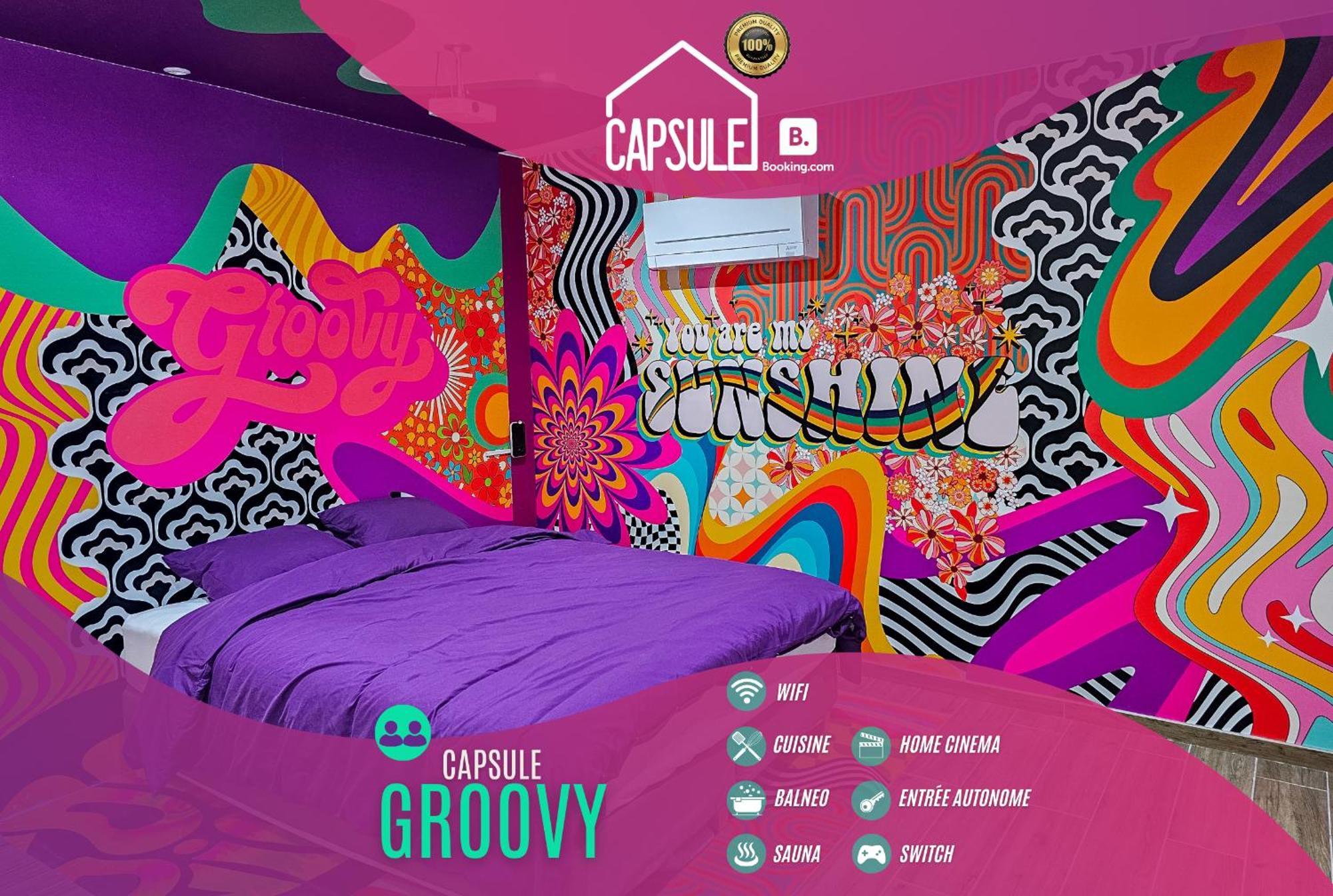 Capsule Groovy-Jacuzzi-Sauna-Billard-Netflix- Nintendo Switch & Jeux Mons  Exterior foto